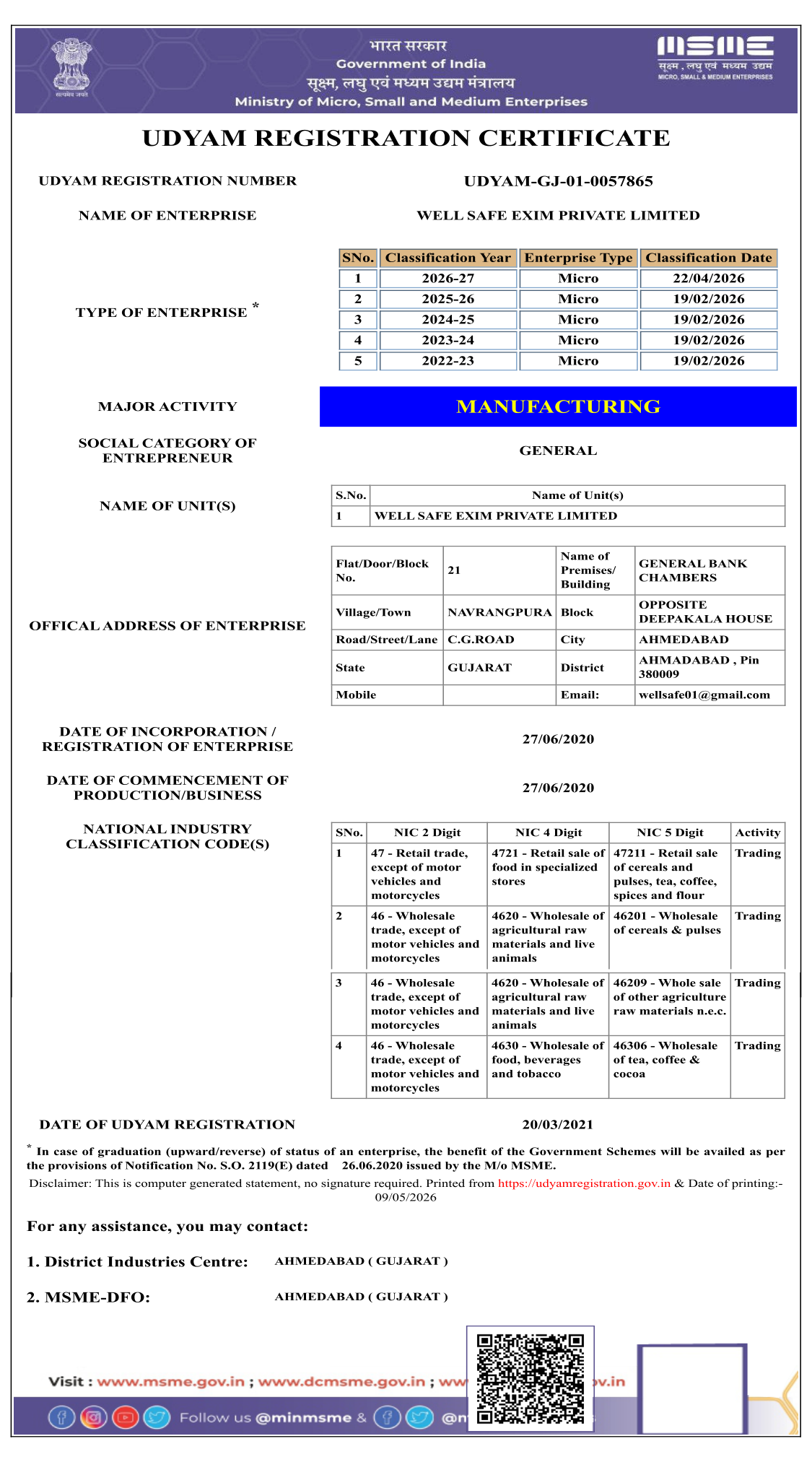 Udhyam Certificate Thumbnail
